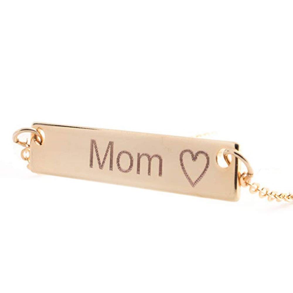 Personalized Name Big Bar Necklace for Women - Engraved Custom Jewelry Gift for Her - Perfect for Birthdays, Anniversaries & Special Occasions