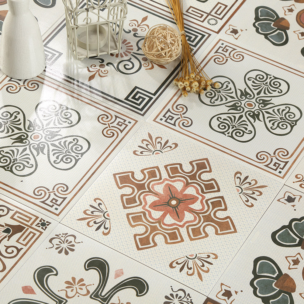 Heritage Domus Encaustic Look 200x200 Matt Tile - Vintage Style Floor & Wall Tiles for Kitchen, Bathroom & Living Room Decoration