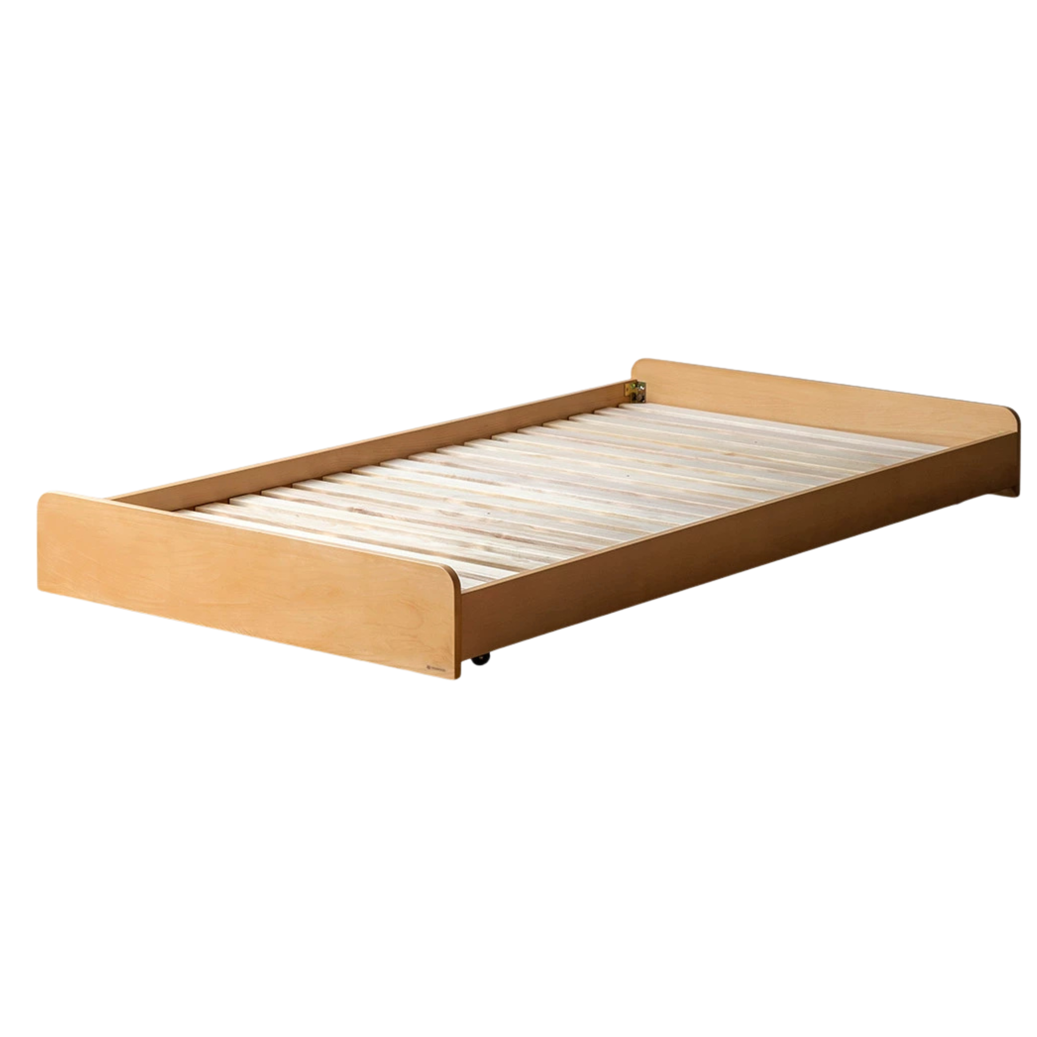 Solid Oak & Beech Wood Floor Bed with Pulley - Toddler Bed for Safe & Comfortable Sleep - Perfect for Montessori Bedrooms & Kids' Room Decor