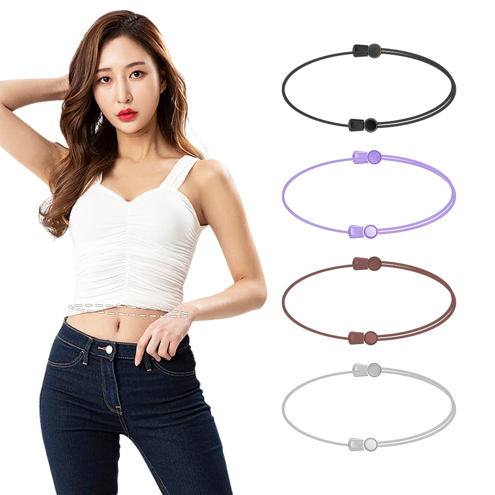 Adjustable Crop Tuck Band for Shirts & Sweaters - Purple (Medium) - Perfect for Tucking & Styling Tops, Blouses & Sweaters - 1PC