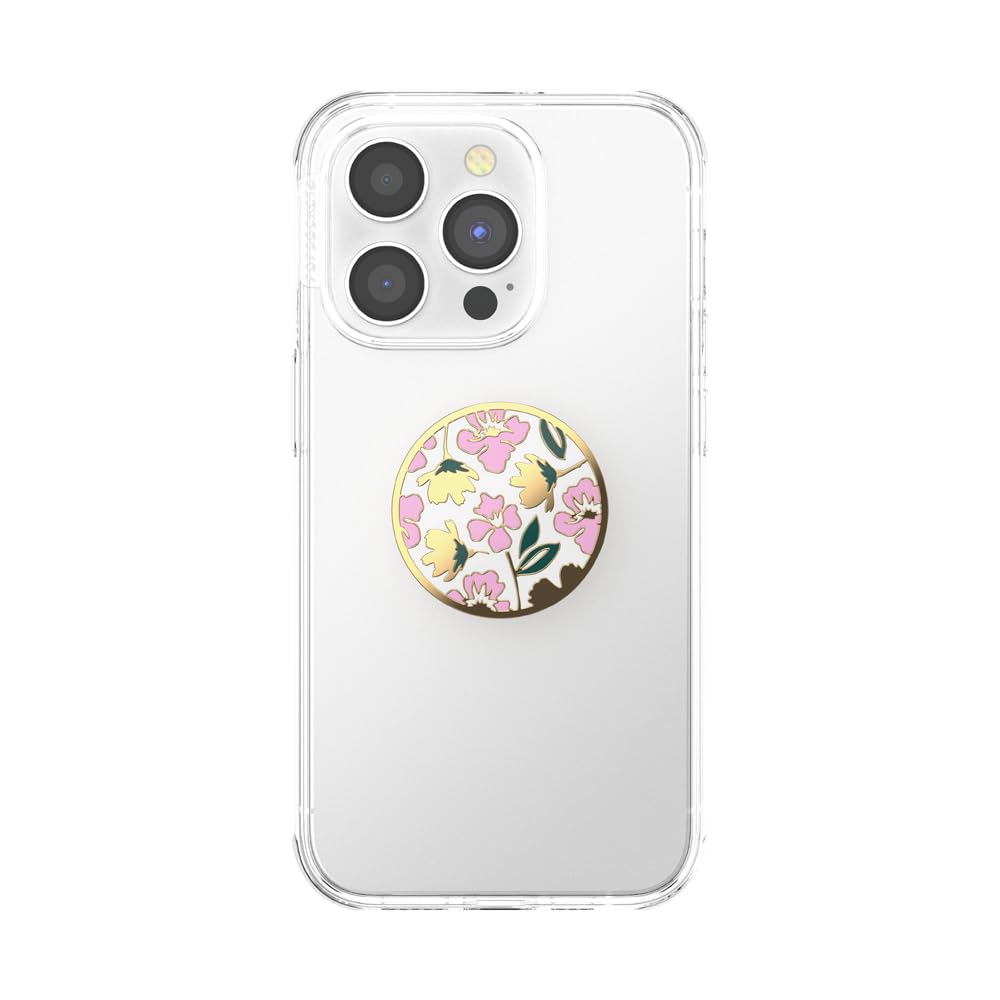 PopSockets Phone Grip with Expanding Kickstand - Adhesive Phone Holder & Stand for iPhone, Samsung - Enamel Feel Pretty Design - Perfect for Watching Videos, Taking Selfies & Secure Phone Handling