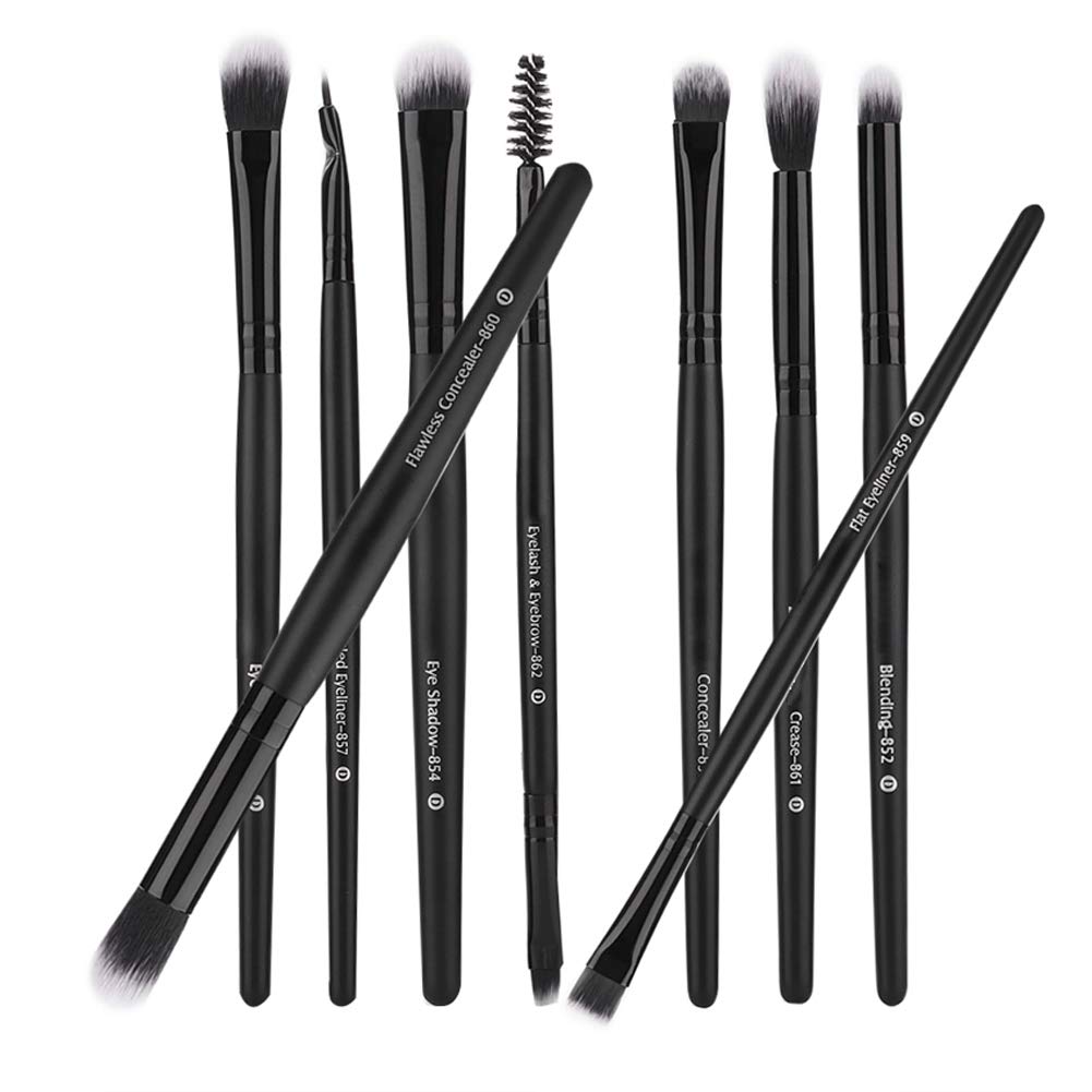 Premium Black Makeup Brush Set - Soft Synthetic Fiber Makeup Brushes for Foundation, Blending & Contouring | Perfect for Professional Makeup Artists & Home Beauty Routines