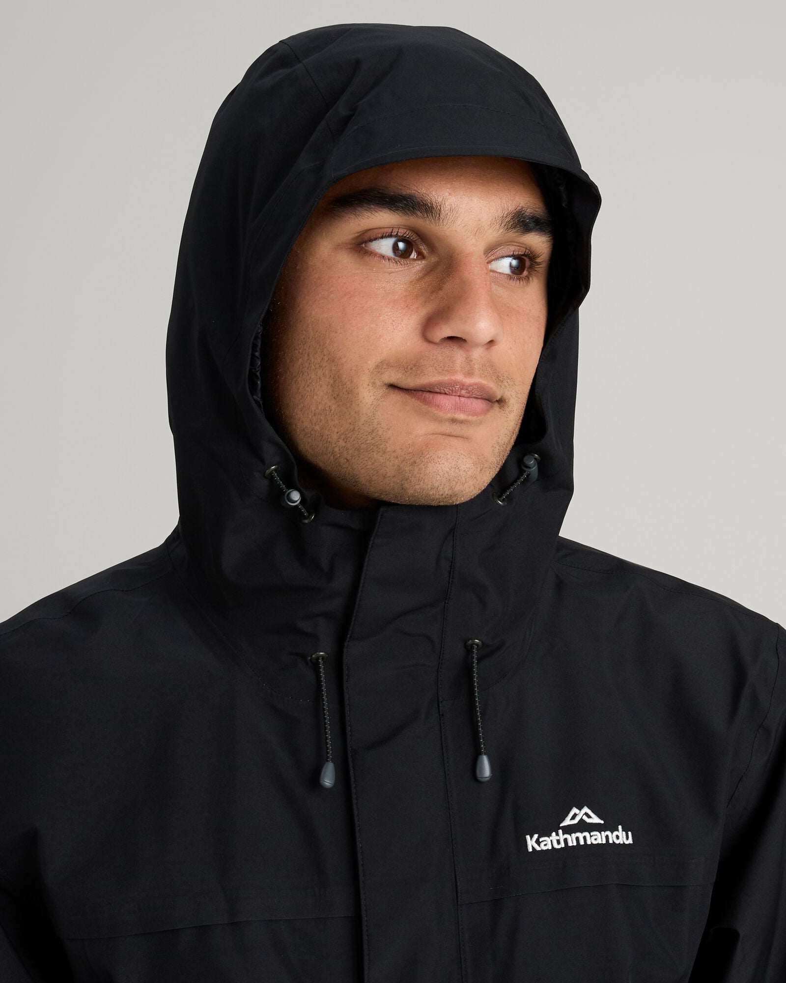 Men's Bealey GORE-TEX® Waterproof Rain Jacket - Black - Lightweight Windproof Outdoor Hiking & Travel Coat