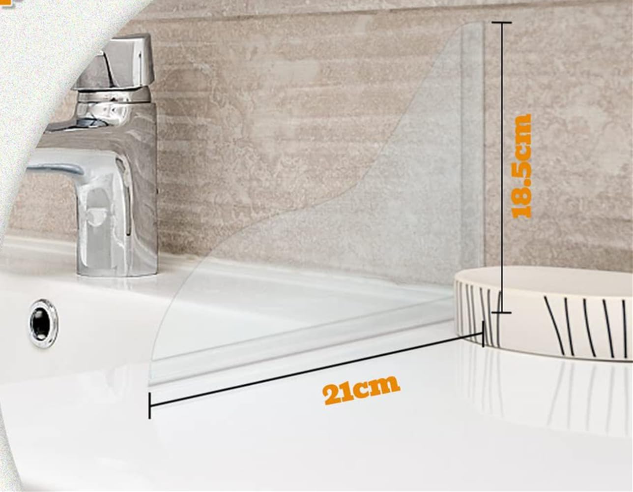 2Pcs Self-Adhesive Shower Splash Guard for Bathtub - Waterproof Bathroom Protector, No Drilling Needed, Easy Installation - Keep Water in Shower for Clean & Dry Bathroom Floor (Perfect for Kids, Elderly & Pet Safety)
