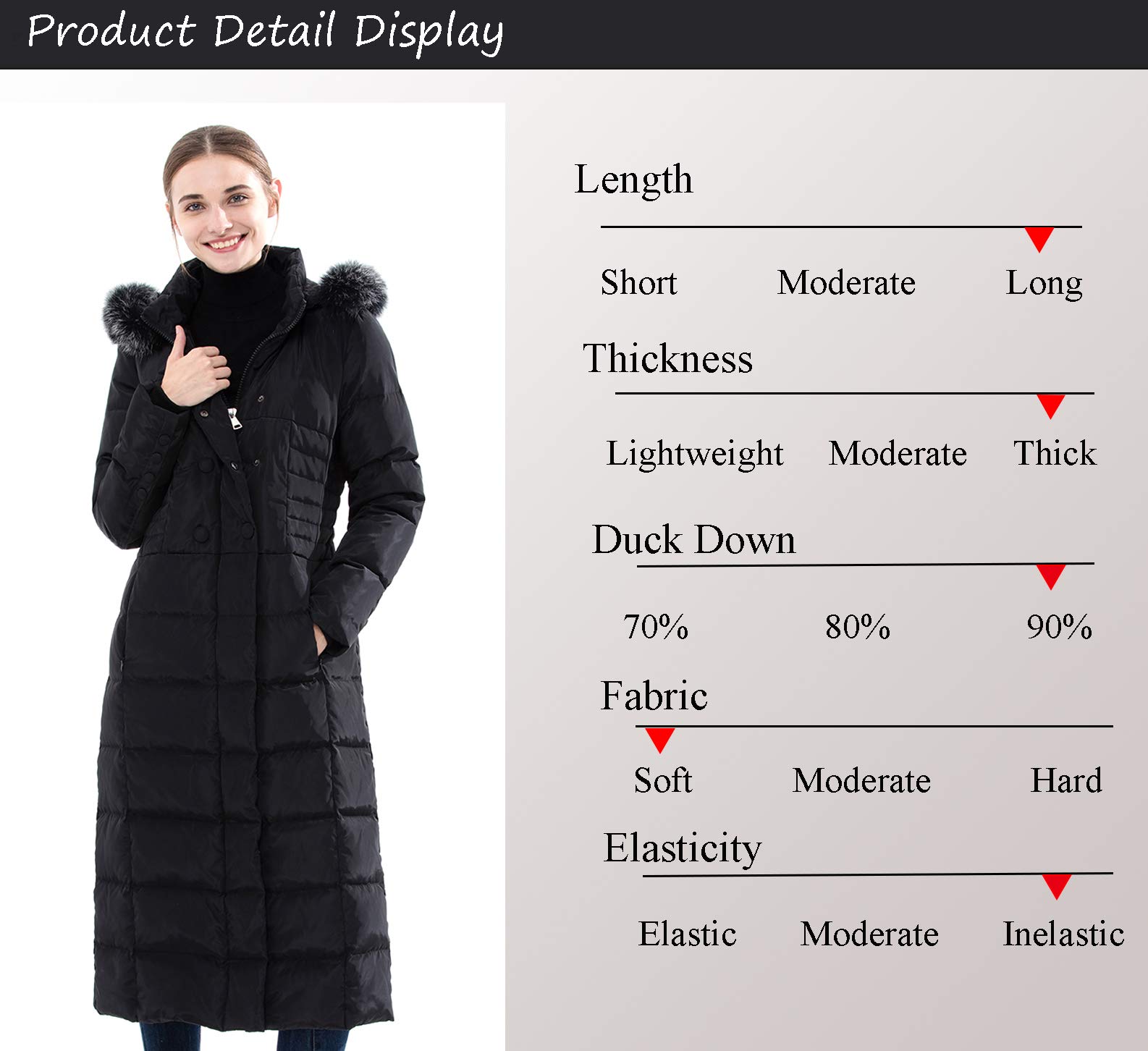 Obosoyo Women's Winter Hooded Long Down Jacket - Thickened Maxi Puffer Coat for Extreme Cold Weather | Perfect for Snowboarding, Skiing & Outdoor Activities