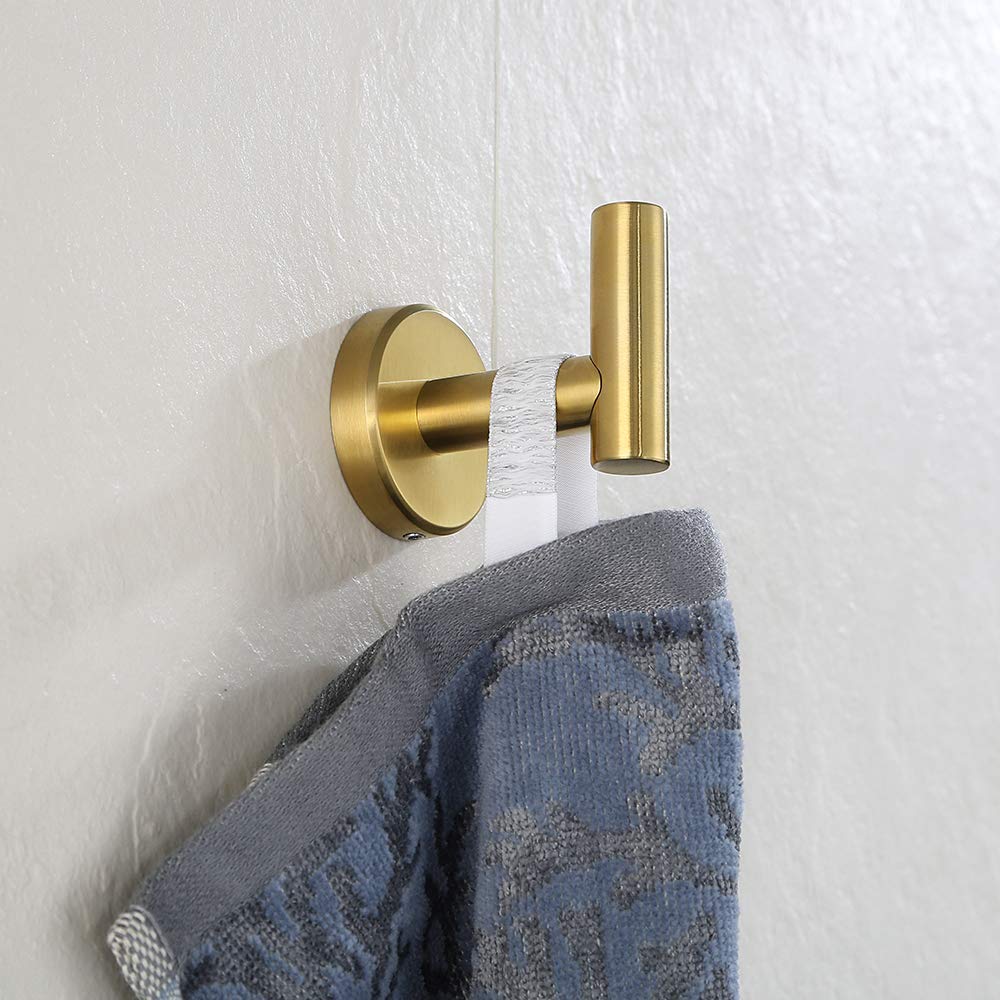 Brushed Gold Towel Ring Holder - Stainless Steel Bathroom Accessory for Modern Homes