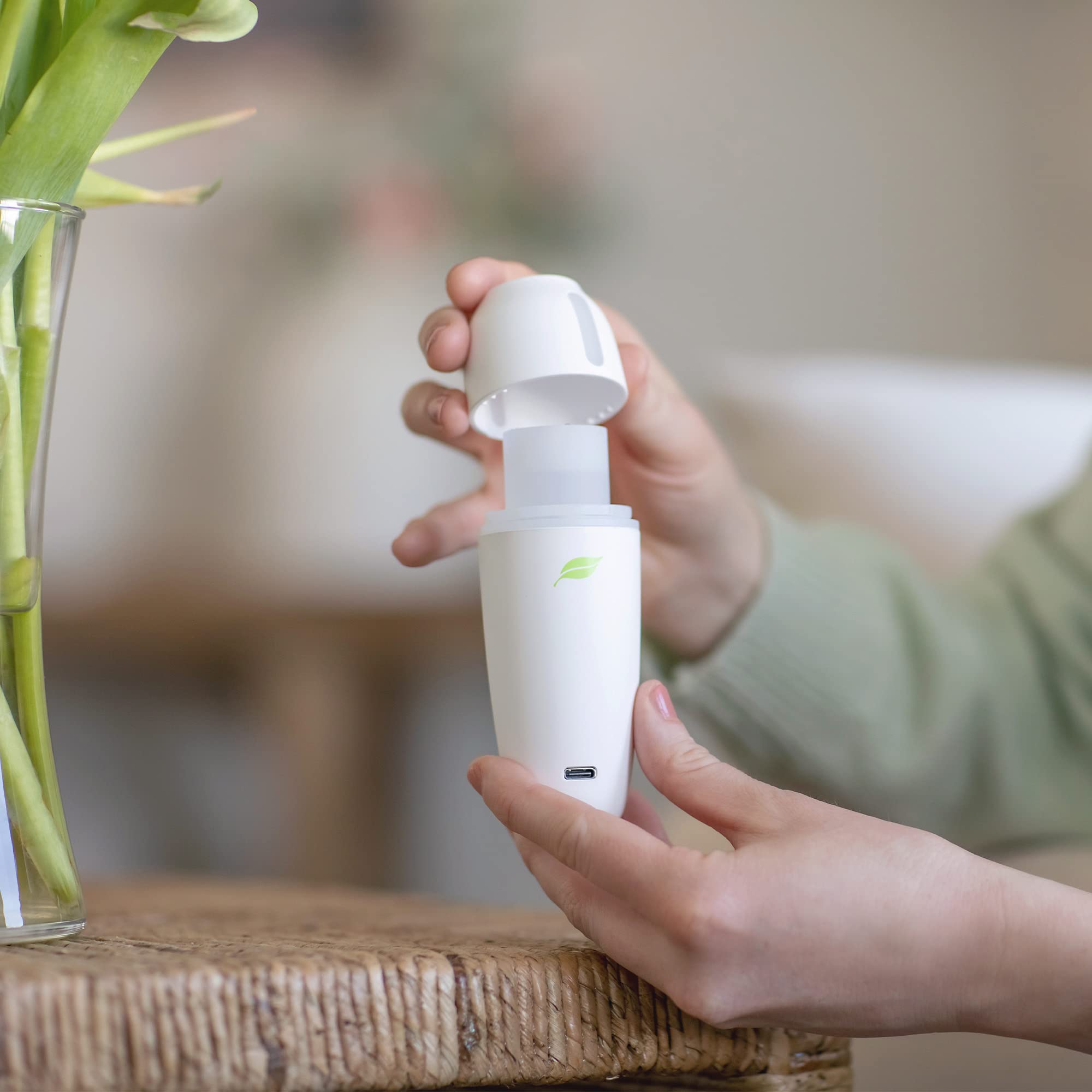 Plant Therapy Mini Portable Essential Oil Diffuser - Compact, Lightweight & USB Rechargeable for Home, Office, Car, Bedroom & Travel | Cordless Aromatherapy with 8-Hour Runtime | Perfect for Relaxation, Stress Relief & Better Sleep