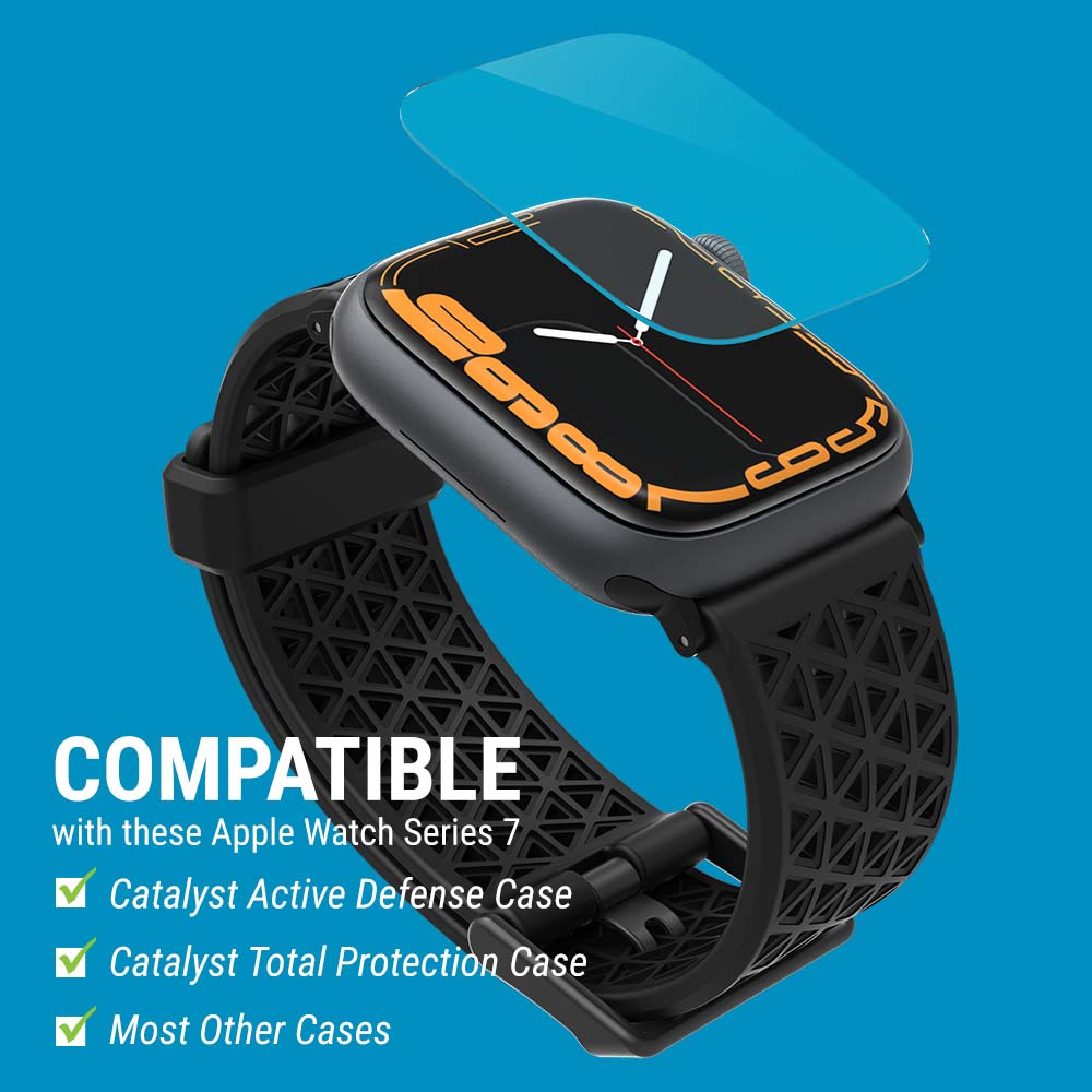2-Pack 41mm Tempered Glass Screen Protector for Apple Watch Series 9/8/7 - Ultra HD Clear, Anti-Scratch, Bubble-Free - Perfect for Workouts, Swimming & Everyday Use