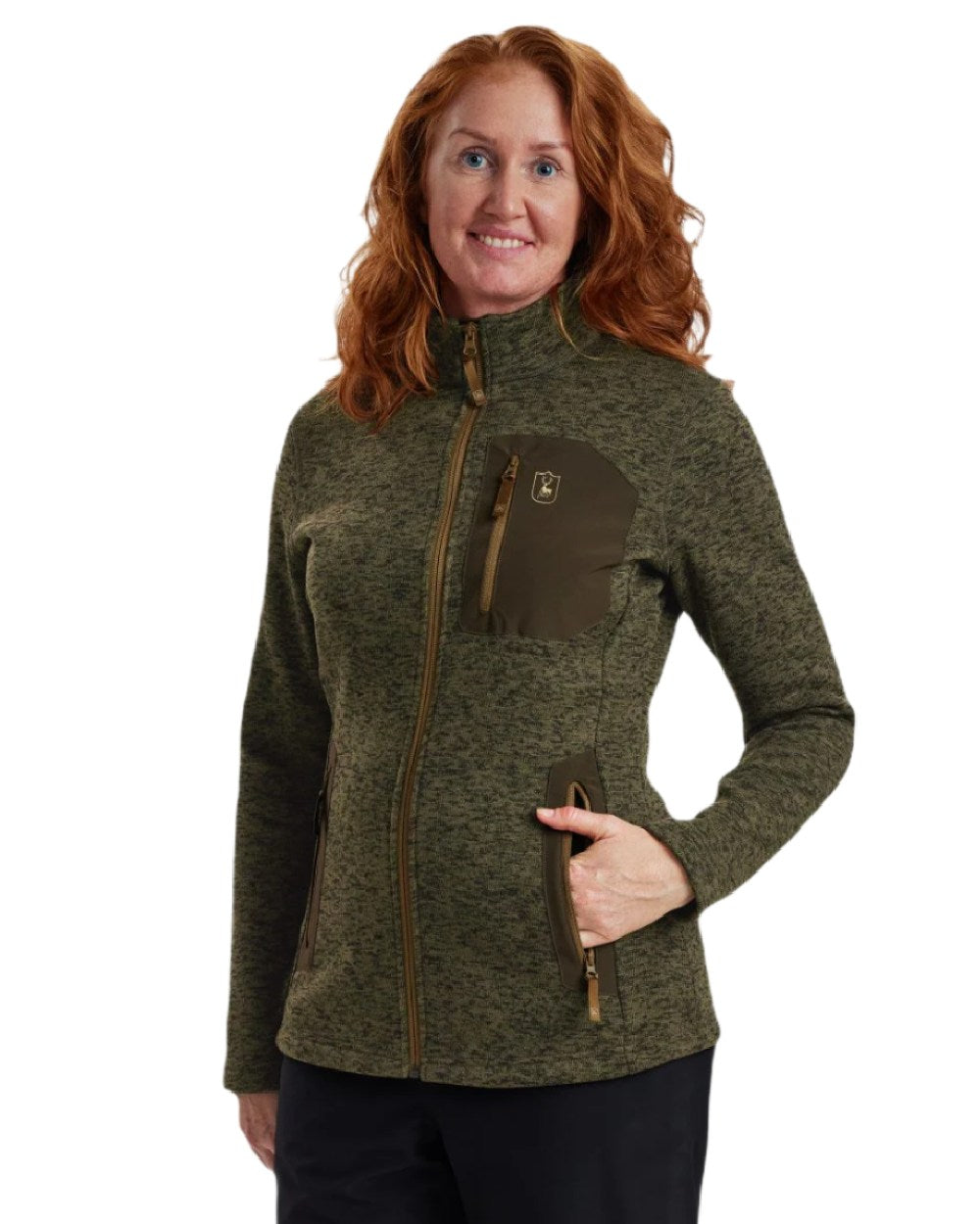 Deerhunter Women's Sarek Knitted Jacket - Warm Winter Pullover for Outdoor Hiking & Casual Wear