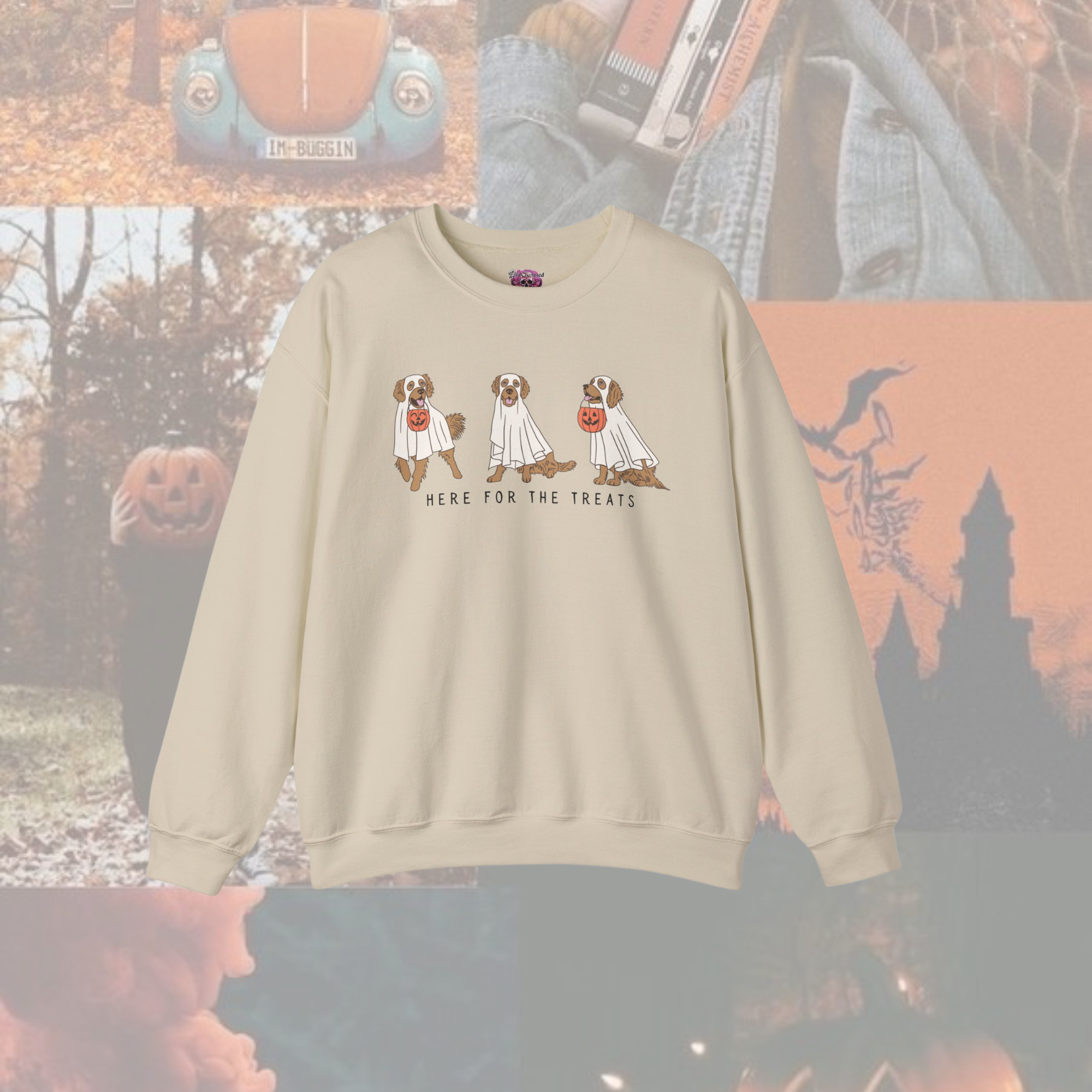 Here For The Treats Crewneck Sweatshirt - Cute & Comfortable Pullover for Women & Men | Perfect for Casual Wear, Fall Outfits & Cozy Loungewear