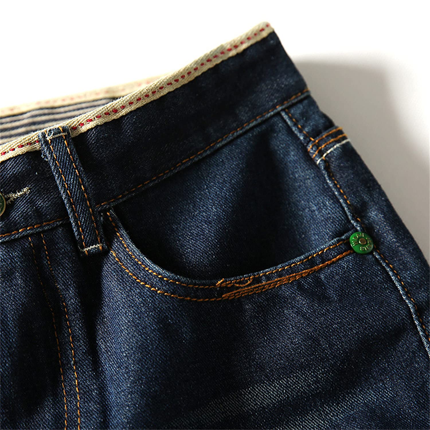 Men's Slim Fit Stretch Denim Shorts - Ripped Distressed Casual Jean Shorts with Straight Leg (Size 36, Dark Blue) | Perfect for Summer Outfits, Beach Wear & Street Style Fashion
