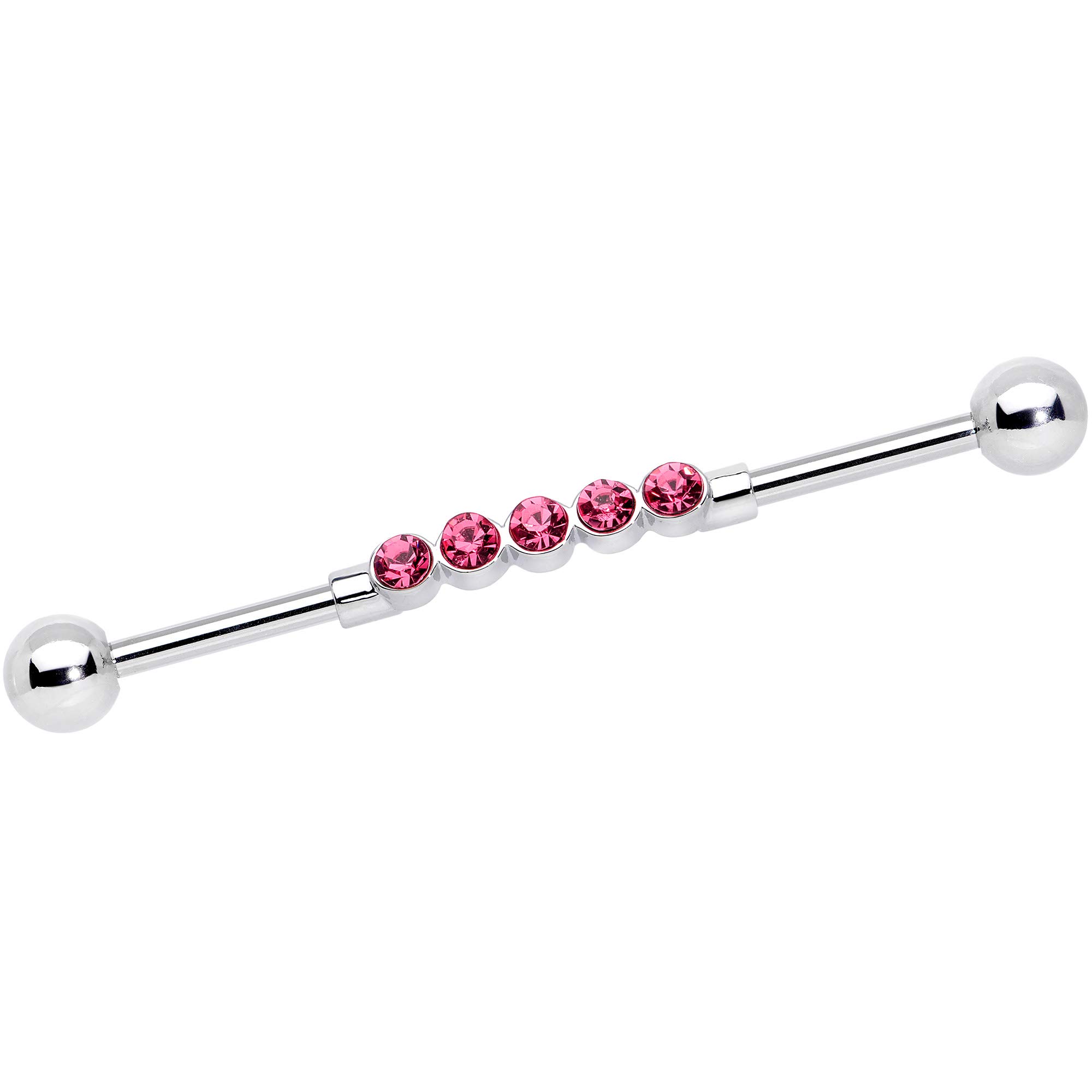 Body Candy Women's 14G Stainless Steel Helix Cartilage Earring Quintuplet Industrial Project Barbell (1 1/2