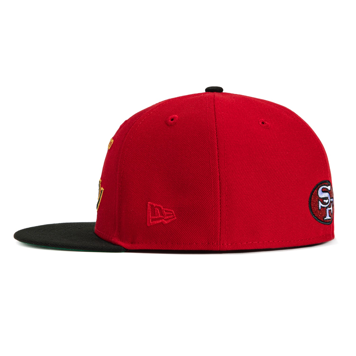 New Era 59Fifty San Francisco 49ers 30th Anniversary Champions Patch Snapback Hat - Red & Black - Official NFL Licensed Baseball Cap for Men & Women - Perfect for Game Day, Sports Events & Fan Collection