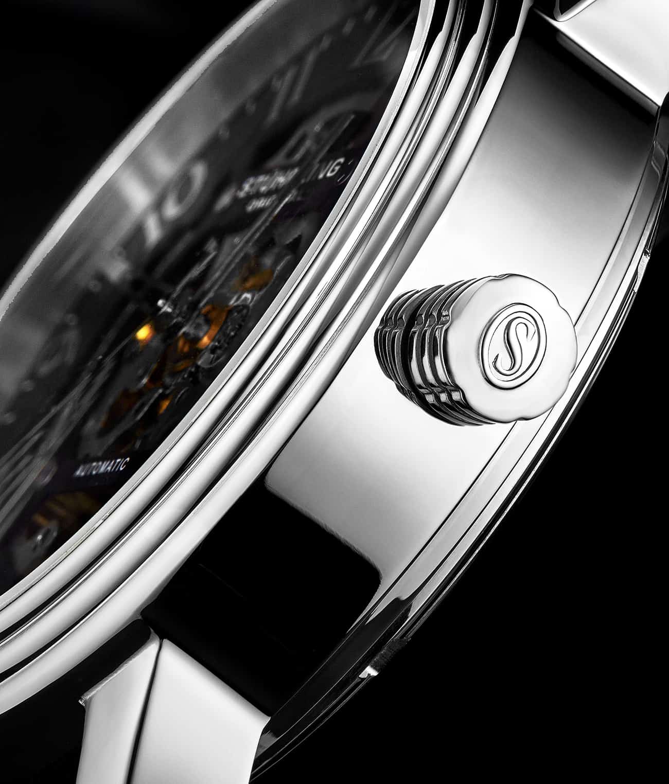Legacy 970 Automatic 44mm Skeleton Watch for Men - Luxury Mechanical Timepiece with Transparent Dial - Perfect for Business, Formal Events & Gift Giving
