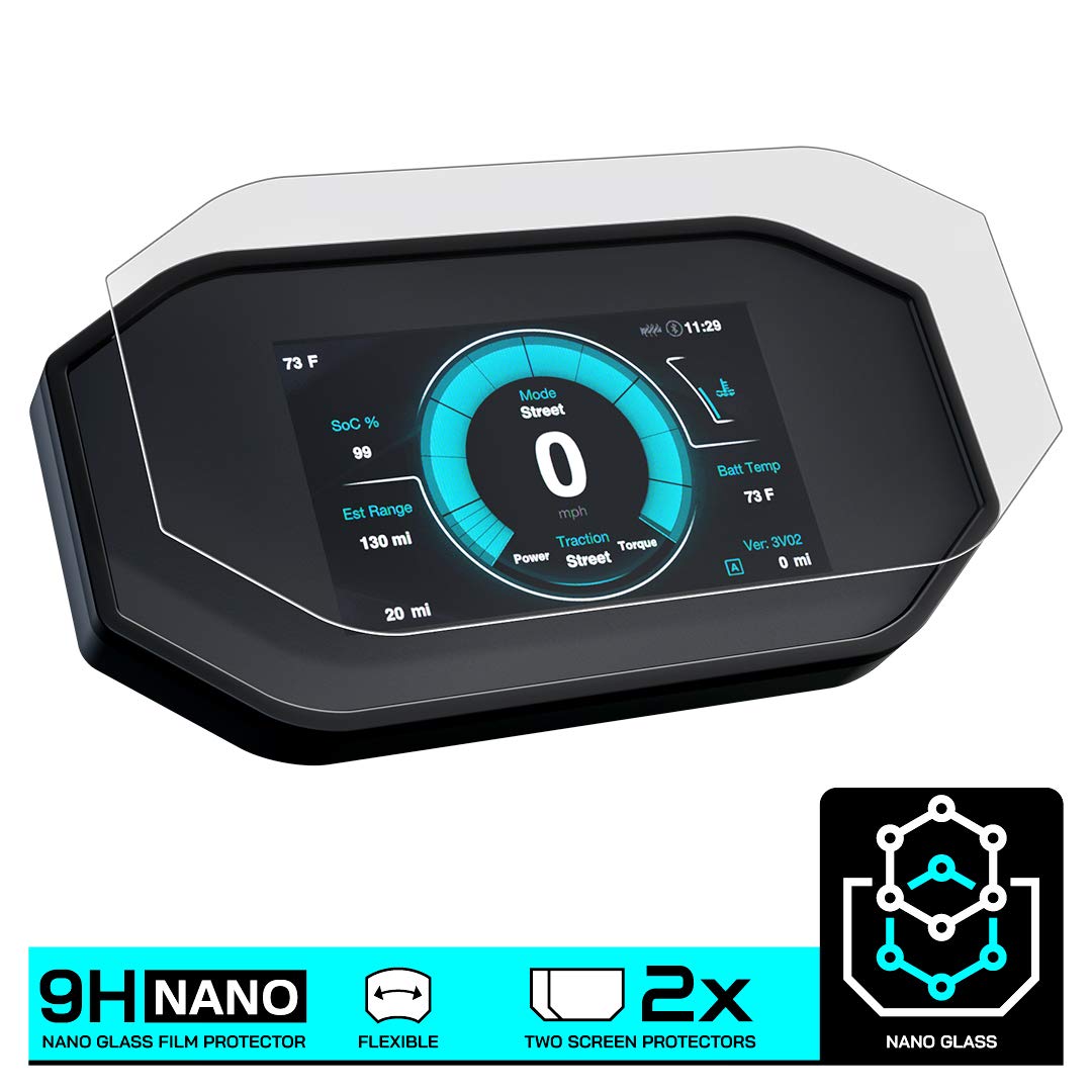 Speedo Nano Glass Screen Protector for Zero SR/F (2019+) - 2 Pack for Motorcycle Protection