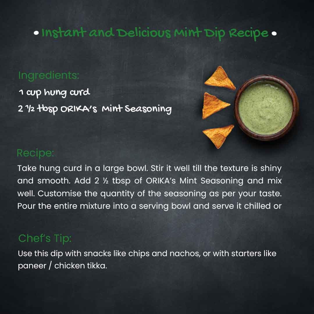 Orika Mint Powder All Purpose Seasoning - 85g | Natural Dry Mint Pudina Powder | No Artificial Flavors or Colors | Perfect for Cooking, Baking & Herbal Tea
