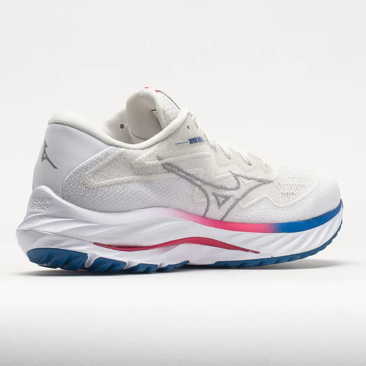Mizuno Women's Wave Rider 27 Running Shoes - White/Ultimate Gray/Papyrus | Lightweight Cushioned Sneakers for Women | Perfect for Jogging, Gym Workouts & Daily Wear