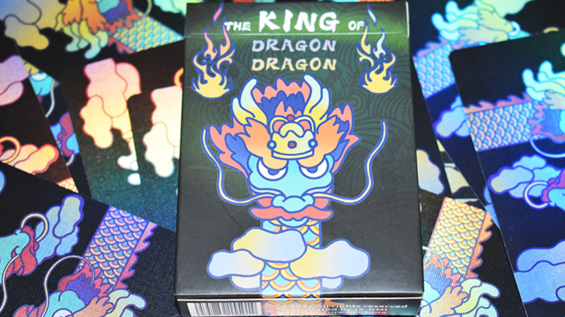 Premium Holographic King of Dragon Playing Cards - Unique Collectible Deck for Magic Tricks, Poker Games, and Gift Giving