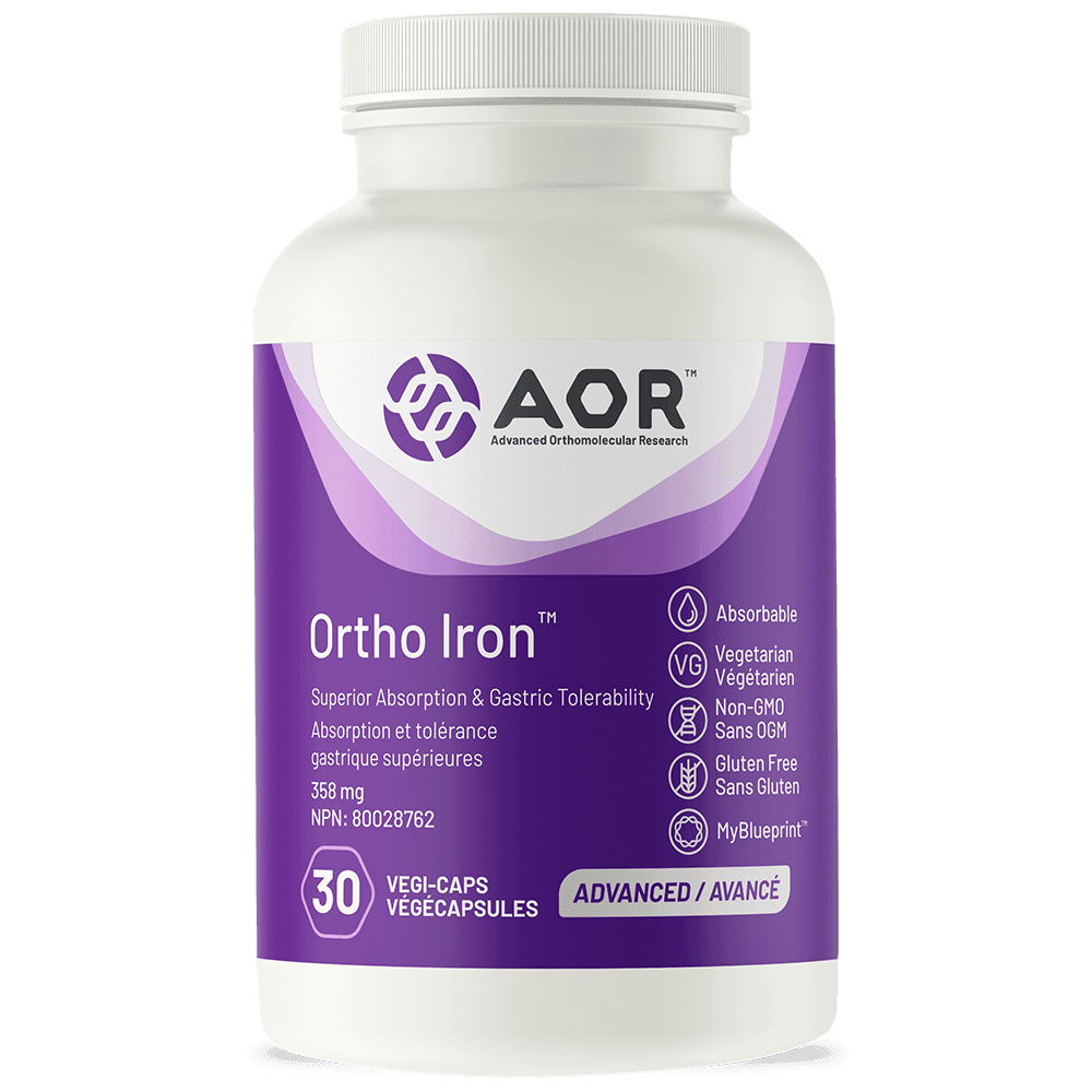 AOR Ortho Iron Supplement - 30 Capsules for Iron Deficiency & Energy Support - Ideal for Athletes & Active Lifestyles