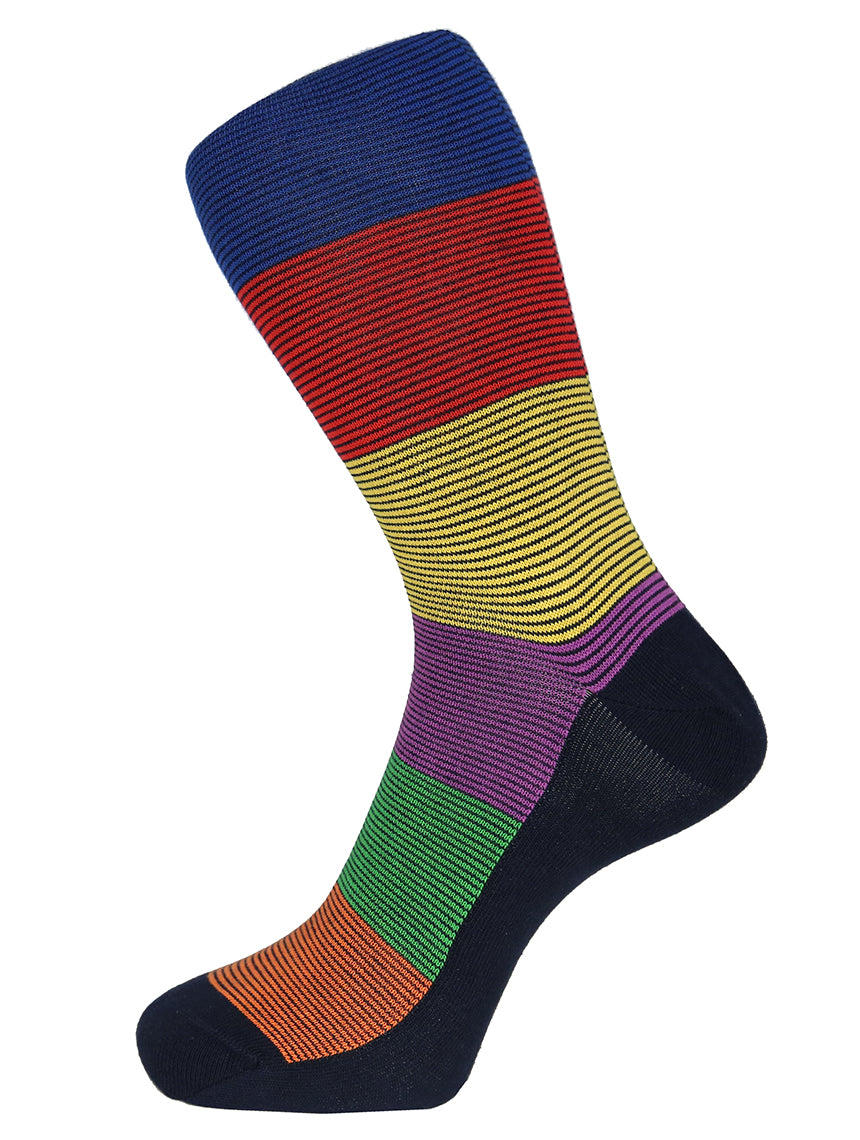 DÉCLIC Vision Socks for Men & Women - Navy Blue Compression Socks for Running, Travel & Work - Comfortable & Breathable Athletic Socks for All-Day Wear