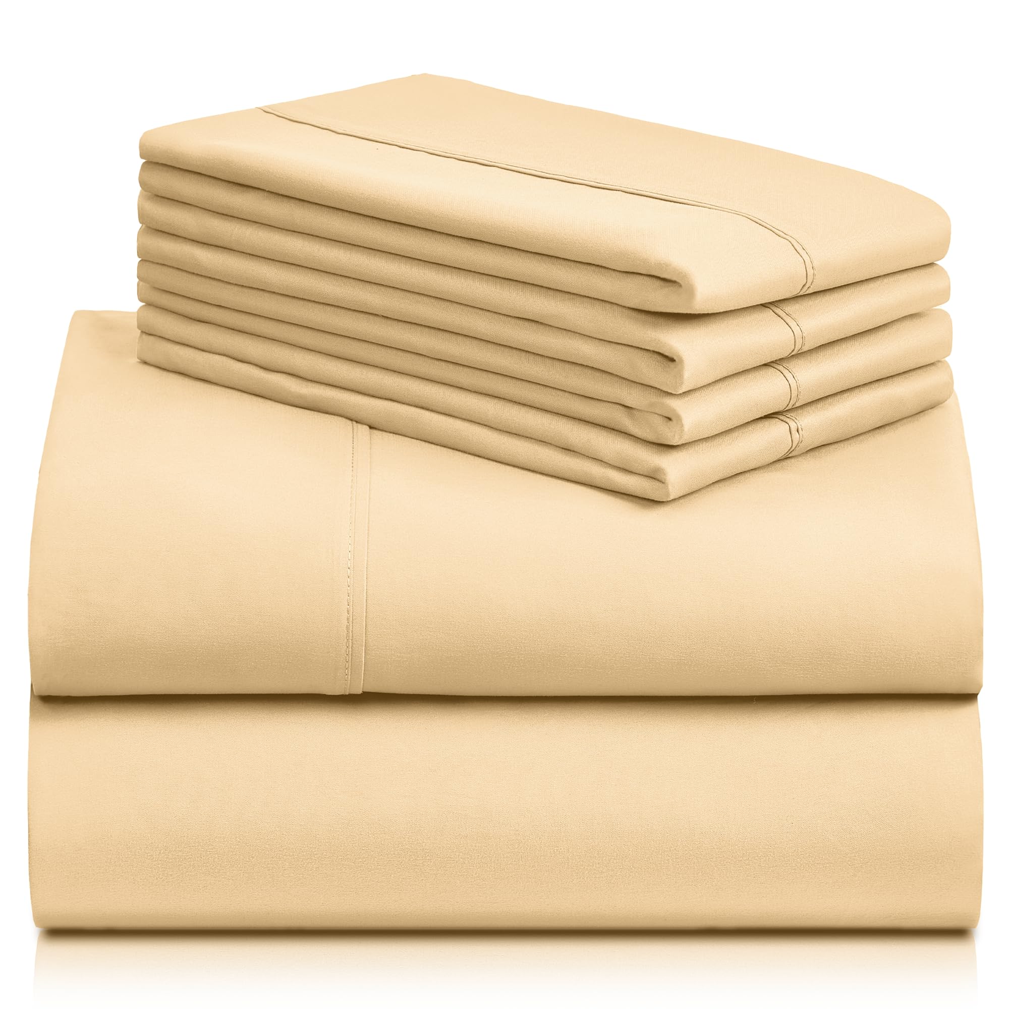 LuxClub 6-Piece King Size Sheet Set - 18