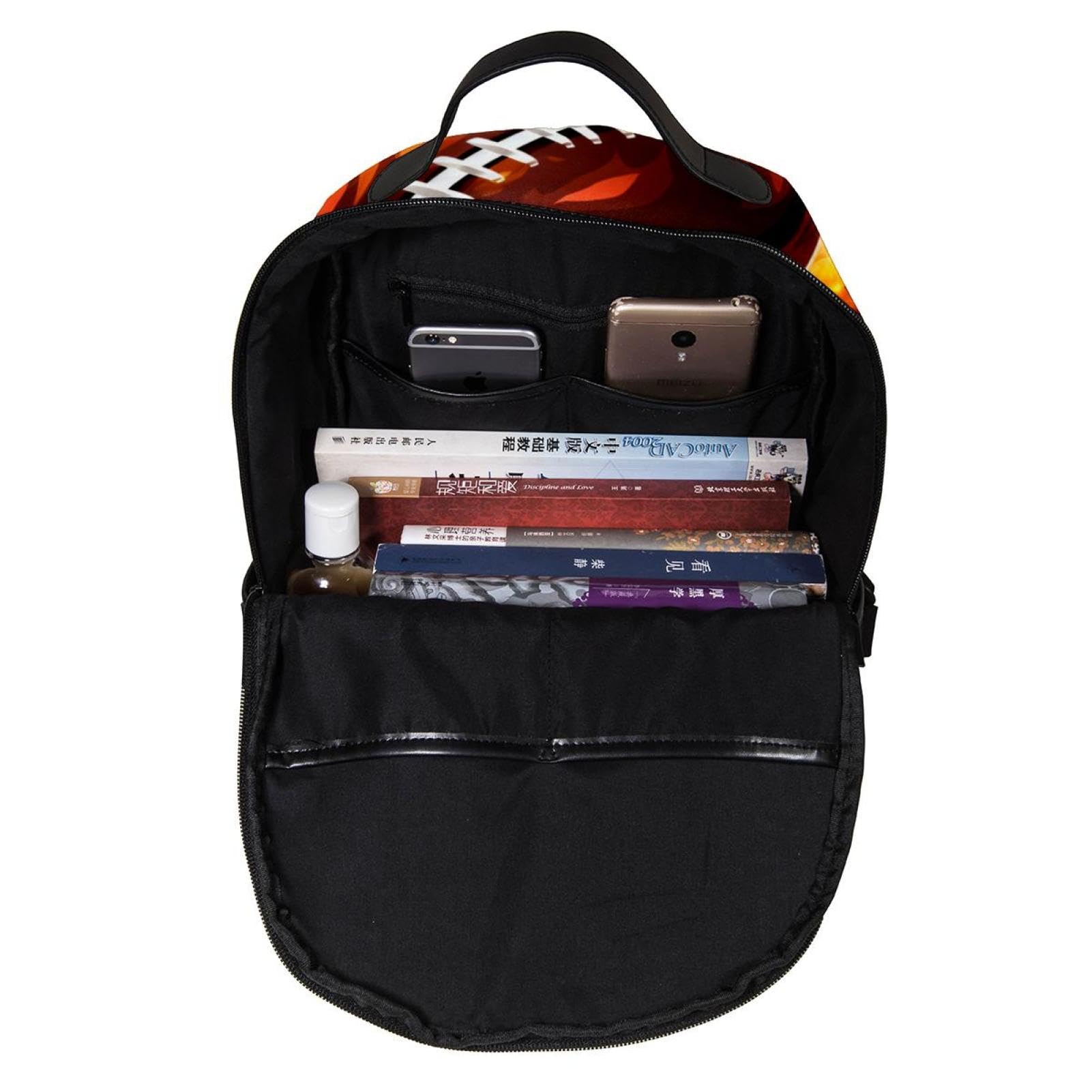 Men's & Women's Travel Backpack - Durable American Football Themed Backpack for Hiking, Commuting & Outdoor Adventures