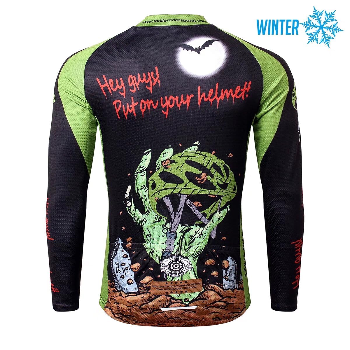 Men's Horror Halloween Mountain Bike Jersey - Thriller Rider Short Sleeve Cycling Shirt for Outdoor Sports | Perfect for Halloween Rides, Costume Parties & Cycling Events