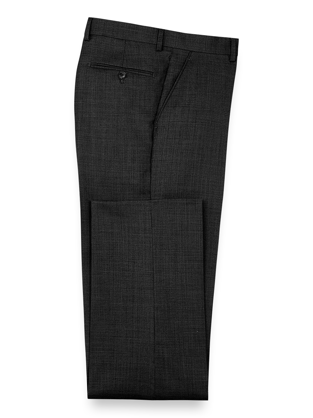 Premium Sharkskin Flat Front Dress Pants for Men - Classic Black Slim Fit Office & Business Attire - Perfect for Work, Weddings & Formal Events
