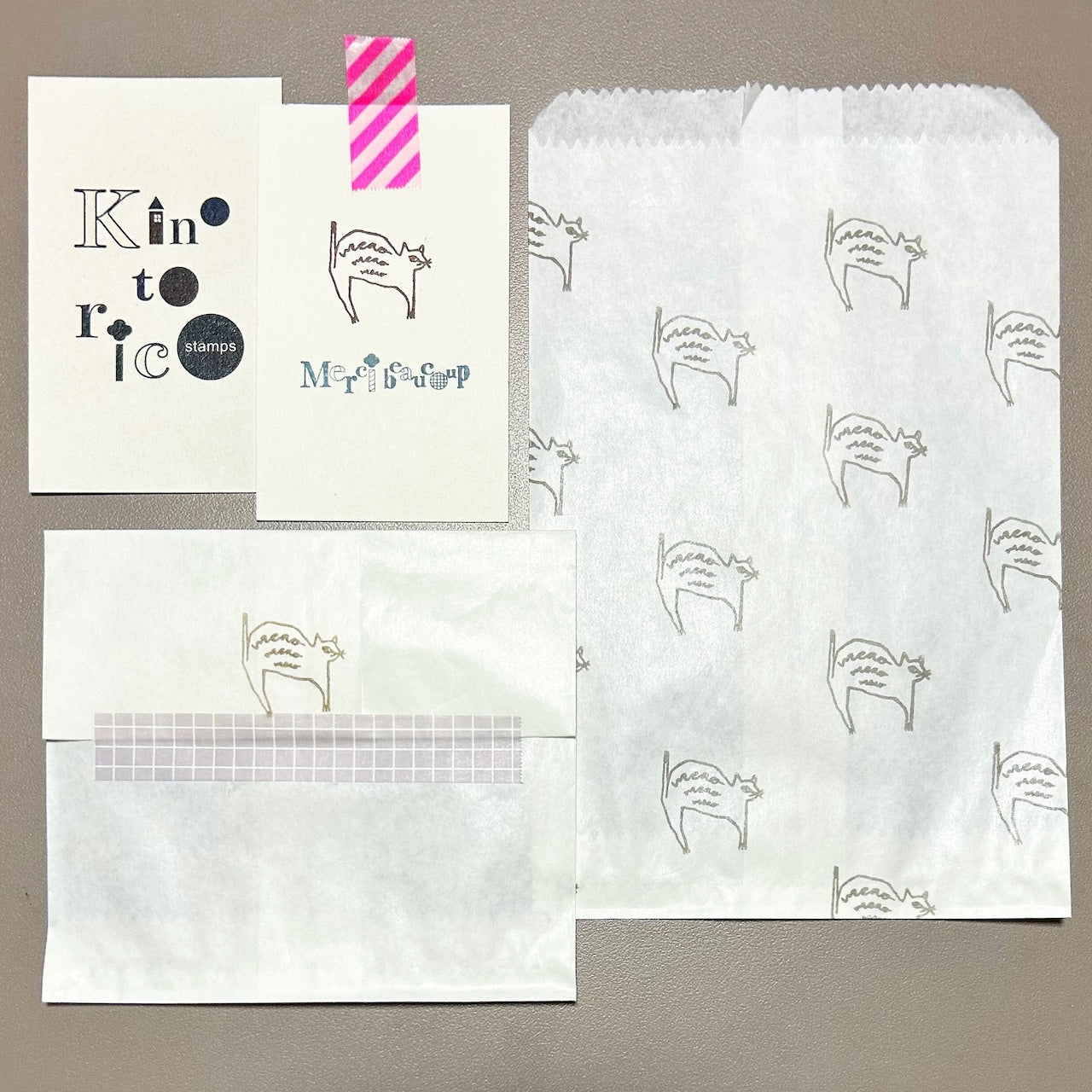 Kinotorico Wooden Rubber Stamp - White Cat Design for DIY Crafts, Scrapbooking & Card Making | Handmade Stamping Tool for Artists & Crafters