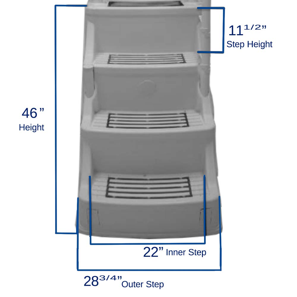 Above Ground Pool Step Ladder - Easy Drop-In Entry & Exit for Safe Swimming | Perfect for Inground & Above Ground Pools, Backyard, Family Use