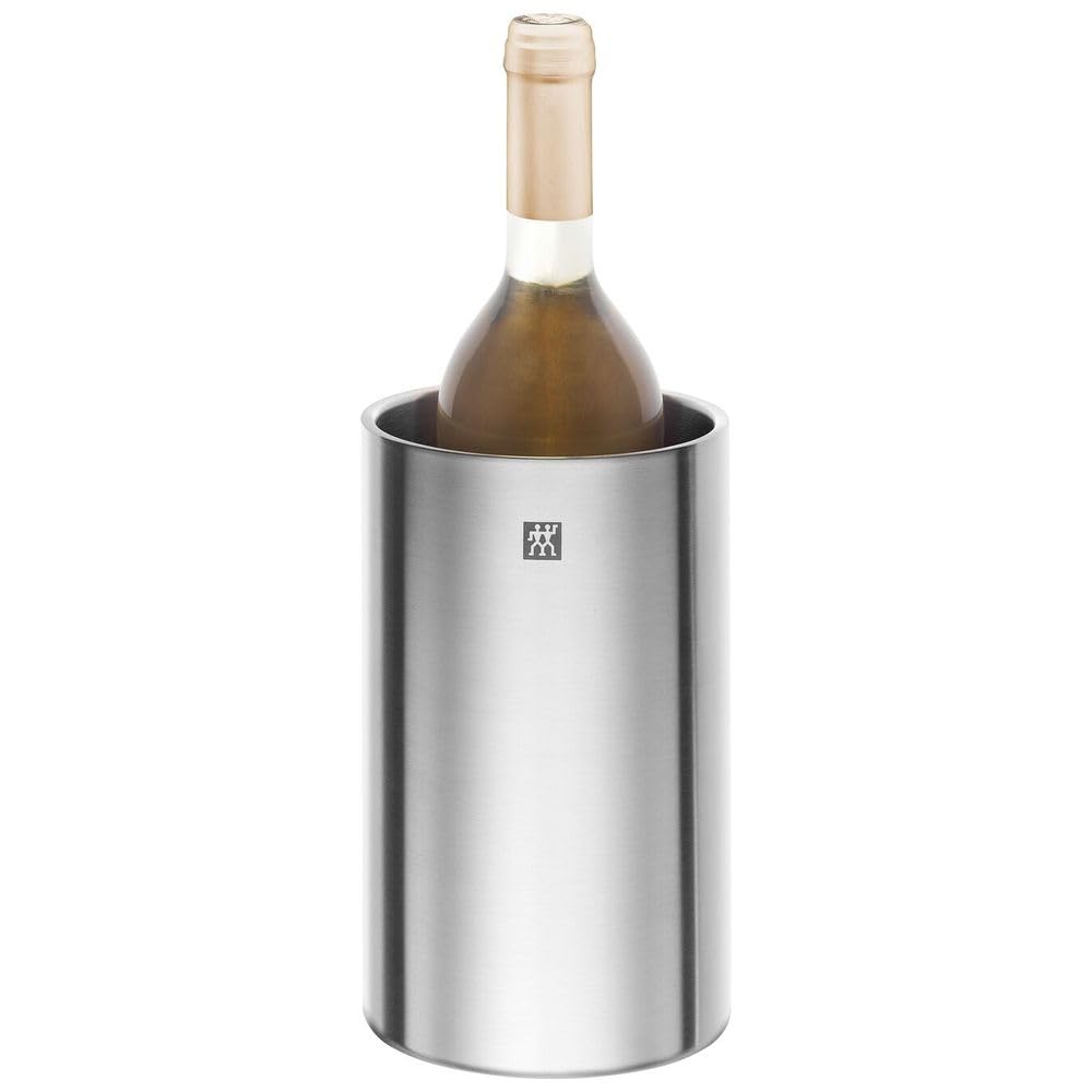 ZWILLING Sommelier Stainless Steel Wine Cooler - Premium Silver Chiller for White & Red Wine - Perfect for Parties, Dining & Home Bars