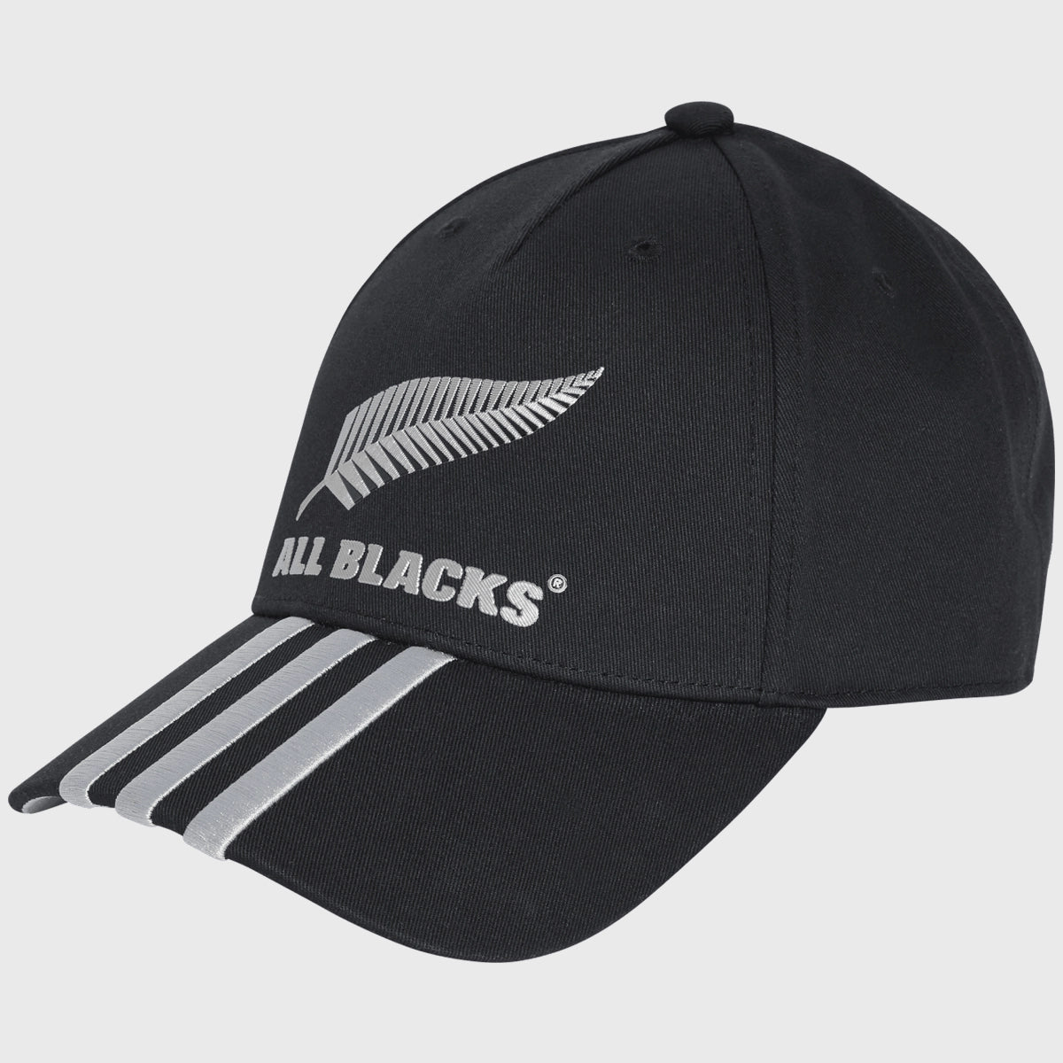 Adidas All Blacks 3 Stripe Cap - Black/Silver Adjustable Baseball Hat for Men & Women - Perfect for Rugby Fans, Outdoor Sports & Casual Wear