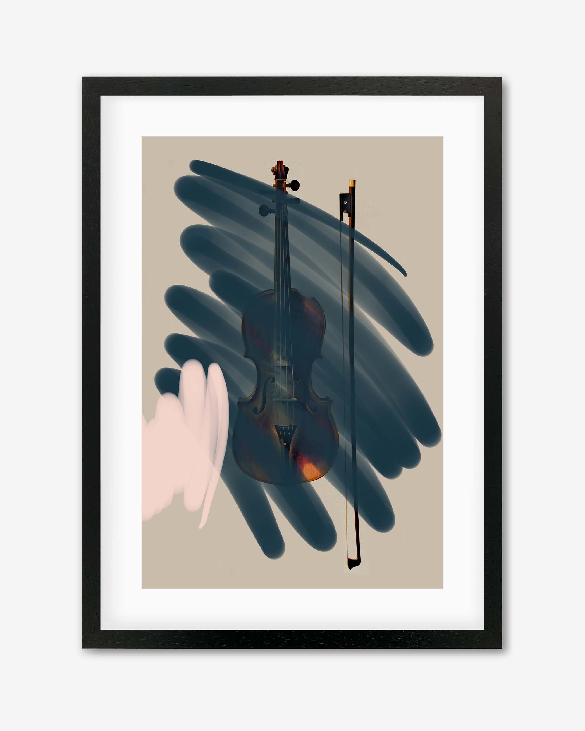 Contemporary Framed Violin Art Print - Elegant Wall Decor for Living Room, Bedroom & Office - Perfect Gift for Music Lovers & Home Decor