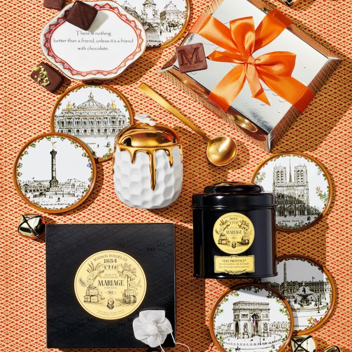 Paris Scenes Coaster Set - 6-Piece Elegant French Landmark Drink Coasters | Perfect for Home Decor, Coffee Table, Bar & Party Use