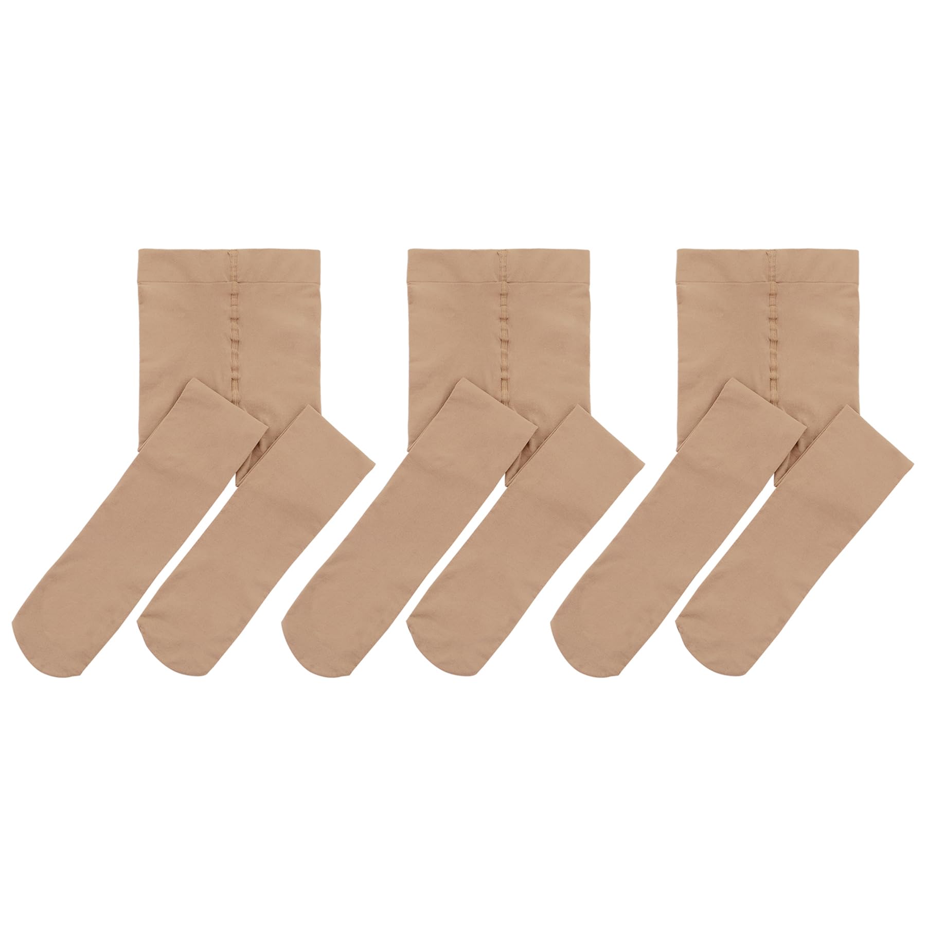 Zando Girls Ballet Tights 3-Pack - Ultra Soft Footed Dance Tights for Toddlers & Kids - Perfect for Ballet Class, Dance Recitals & Gymnastics Practice
