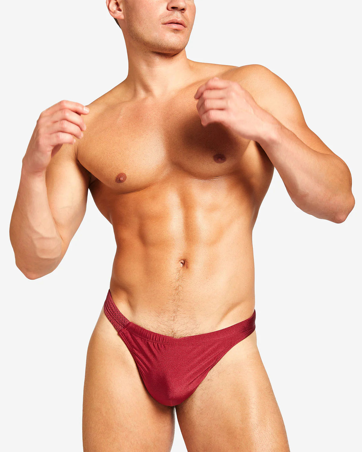 Teamm8 Bass Mesh Swim Thong - Red | Comfortable & Stylish Swimwear for Beach, Pool & Water Sports