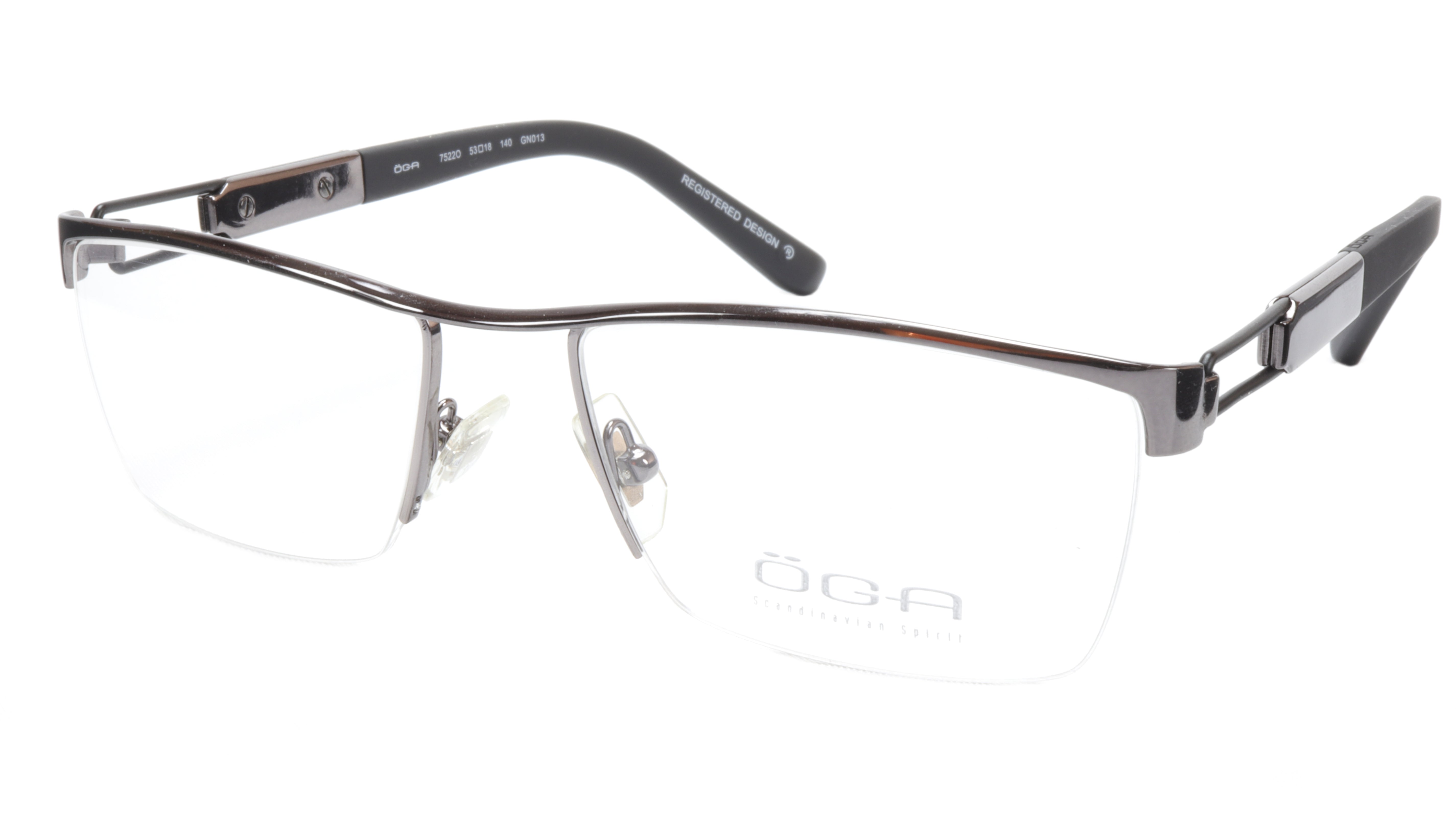 OGA Morel Eyeglasses Frame 75220 GN013 - Metal Gunmetal Black France Style - Size 53-18-140, 33mm Bridge - Trendy & Lightweight Eyewear for Men & Women | Perfect for Office, Reading & Fashion Accessories