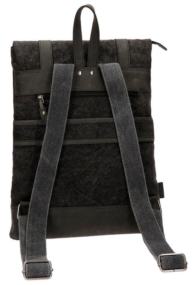 Pepe Jeans Horse Black Casual Backpack for Men & Women - Stylish Everyday College School Travel Backpack - Perfect for Work, Gym, Hiking & Outdoor Adventures