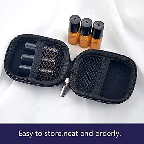 3-Piece Portable Essential Oil Travel Case Organizer - Holds 6 Bottles (1-5ml Roller Bottles) - Perfect for Aromatherapy, Yoga, Meditation & On-the-Go Use