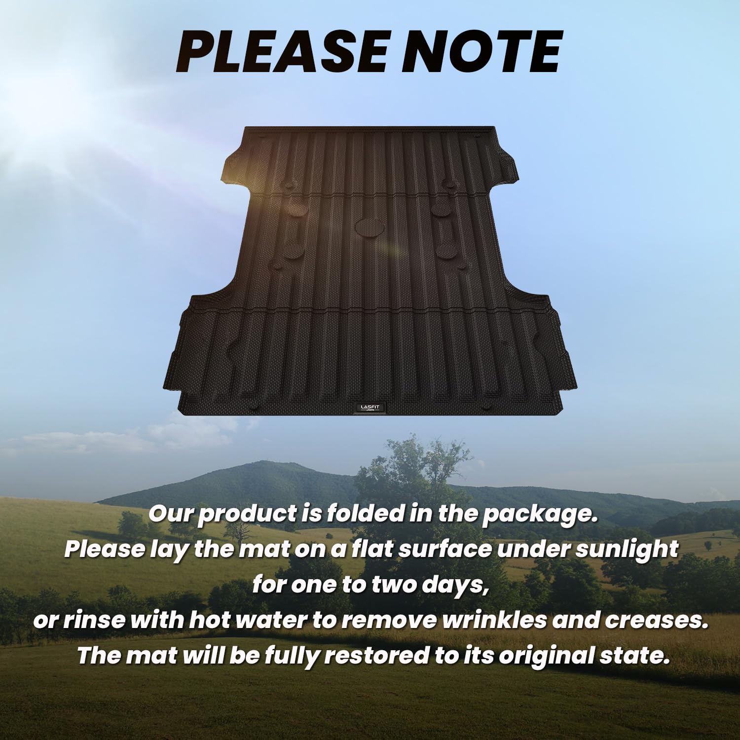 LASFIT Heavy Duty TPE All-Weather Truck Bed Mat for Ford F250 F350 F450 (2017-2025) | 6.75ft/81.9