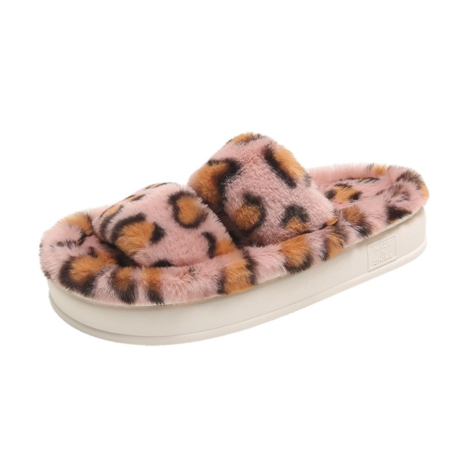 Women's Open Toe Fuzzy Slippers - Soft Plush House Shoes for Indoor & Outdoor Use - Cozy Home & Garden Comfort for Relaxation, Lounging & Quick Errands