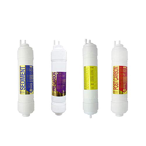 4EA Premium Replacement Water Filter Set for SK Magic WPU-4500RO - 1 Micron Filtration | Compatible with Under Sink RO Systems | Improves Water Taste & Purity for Drinking, Cooking & Coffee