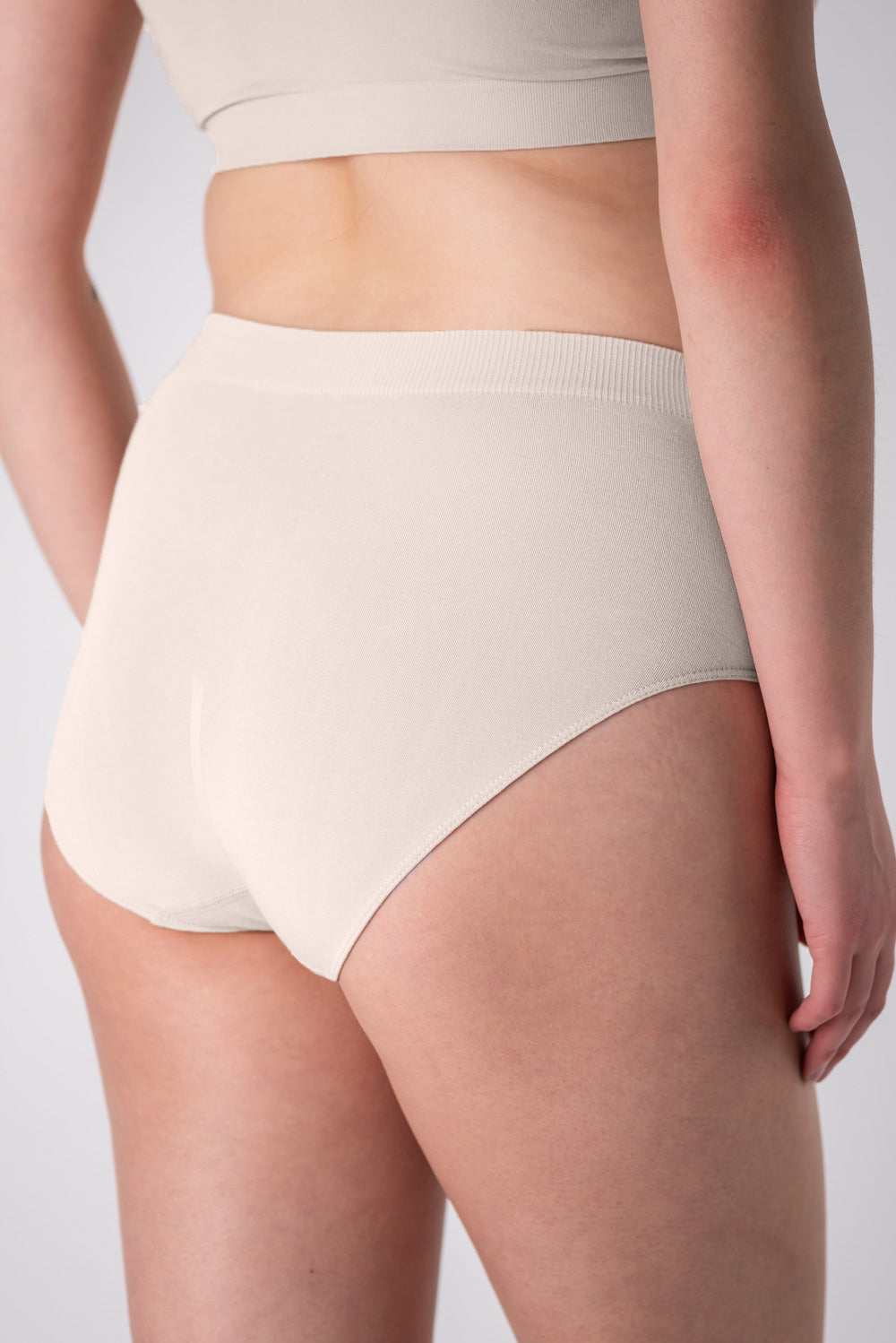 2 Pack Soft Bamboo Underwear for Women - Breathable & Comfortable Full Brief Panties in Cream - Perfect for Daily Wear, Yoga & Travel