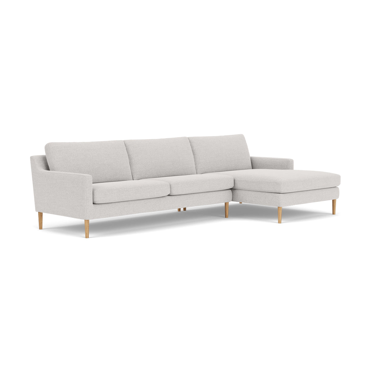 Astha Fabric Right Chaise Sofa - Modern Upholstered Sectional Couch for Living Room, Lounge & Small Spaces
