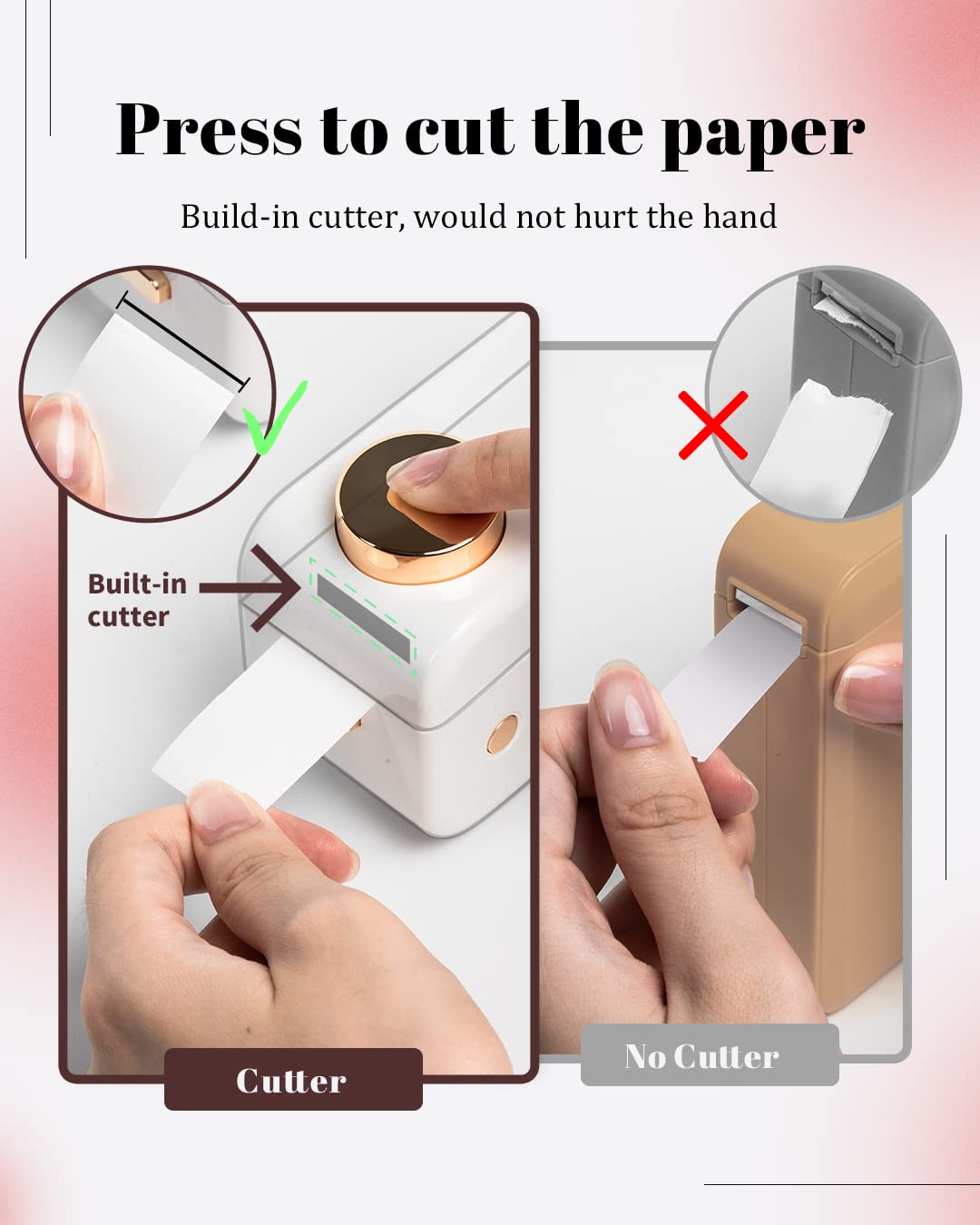 Phomemo D50 Portable Label Maker with 3 Rolls White Adhesive Labels (20mm x 40mm) - Perfect for Home, Office & Warehouse Organization