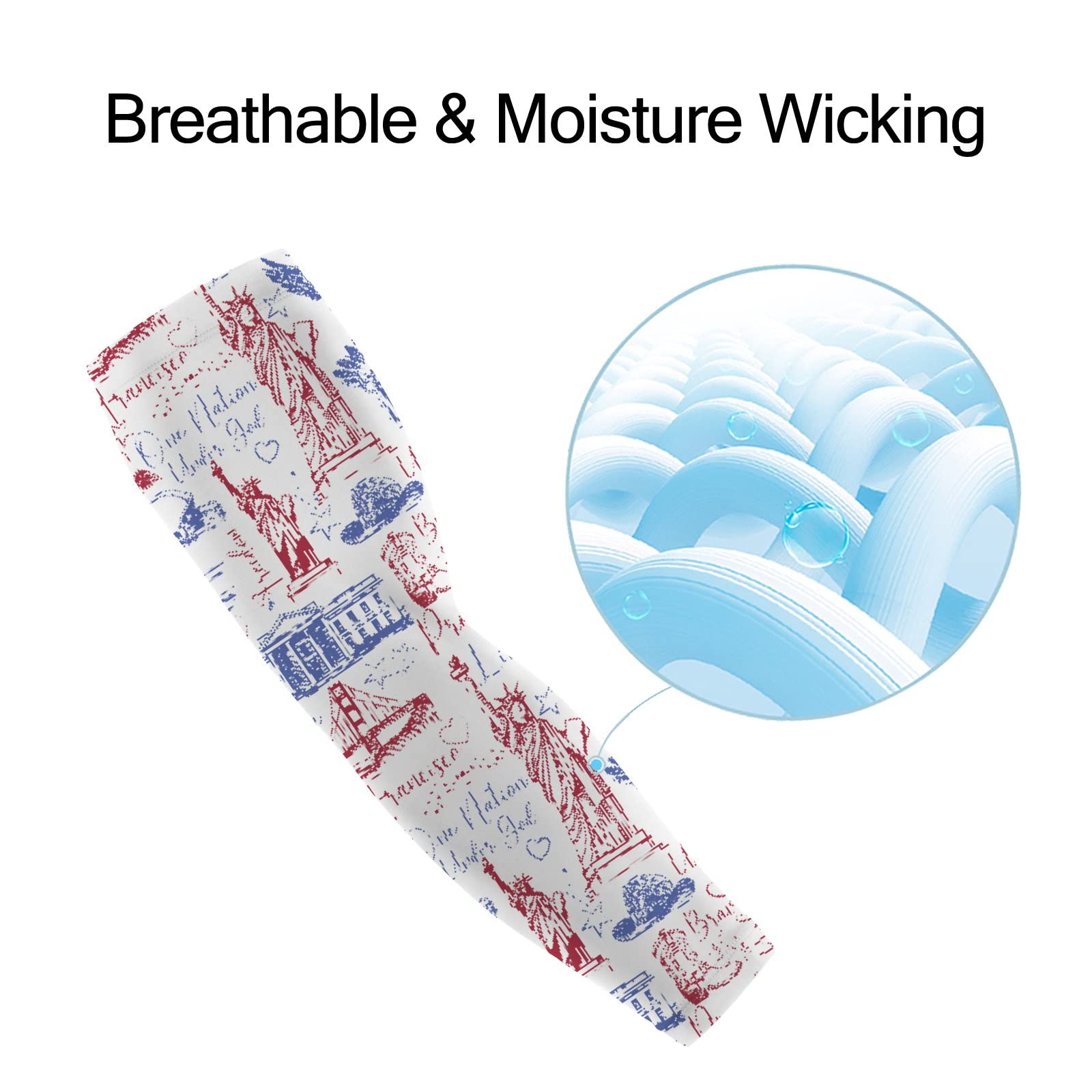 Cooling Arm Sleeves for Men & Women - Vantaso UV Sun Protection Sports Sleeves, Breathable Ice Silk Fabric, Retro Design (Sizes S-XXL) - Perfect for Running, Cycling, Basketball & Outdoor Activities
