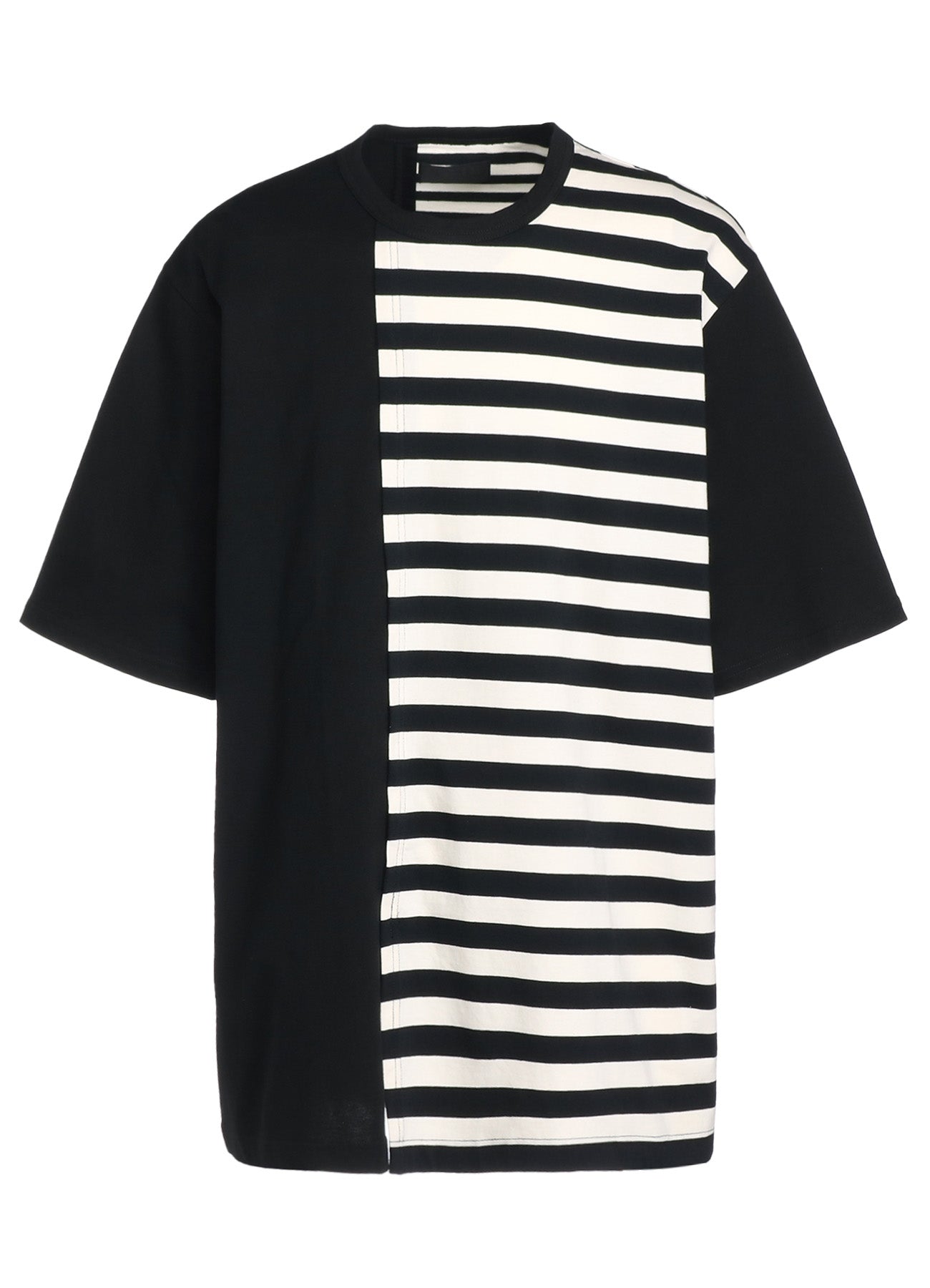 Premium Cotton Jersey Fused Stripe Grafted T-Shirt for Men & Women - Soft, Breathable & Stylish Casual Wear for Everyday Outfits, Gym, and Travel