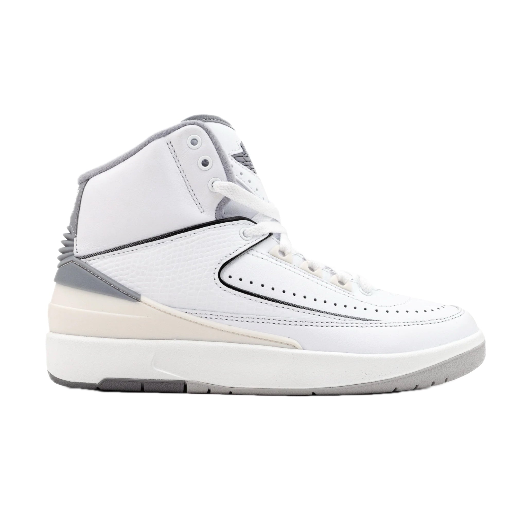 Air Jordan 2 Retro GS Basketball Shoes - Cement Grey/White/Sail Black | Kids' Sneakers for Basketball, Streetwear & Casual Wear