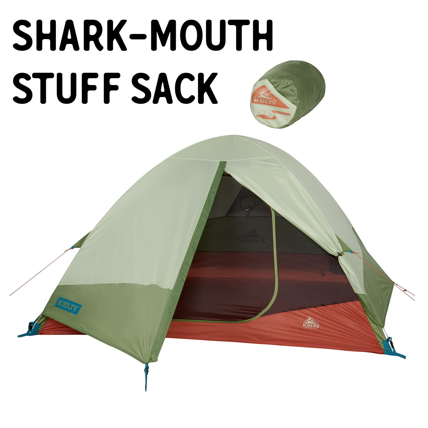 Kelty Discovery Trail Backpacking Tent - Lightweight 2-Person Camping Tent with Aluminum Poles | Easy Setup, Single Door & Vestibule | Includes Stuff Sack | Perfect for Hiking, Backpacking & Outdoor Adventures