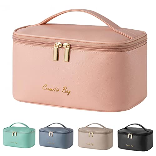 ZITIANY Portable Waterproof Makeup Bag - Travel Cosmetic Organizer with Zipper for Makeup Brushes & Toiletries | Perfect for Travel, Gym & Daily Use